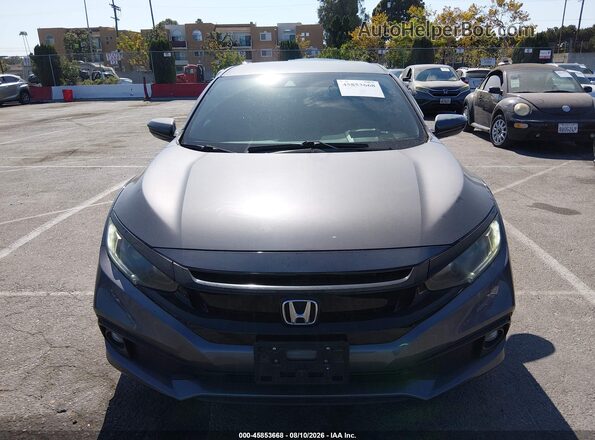 2HGFC2F80KH555525 2019 HONDA CIVIC Gray Vista del cuadro de instrumentos