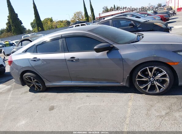 2HGFC2F80KH555525 2019 HONDA CIVIC Gray Vista interior trasera