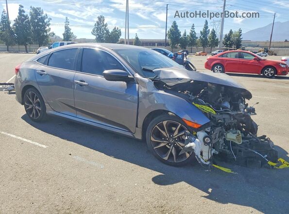 2HGFC2F80LH510344 2020 HONDA CIVIC Угольный Передняя правая четверть