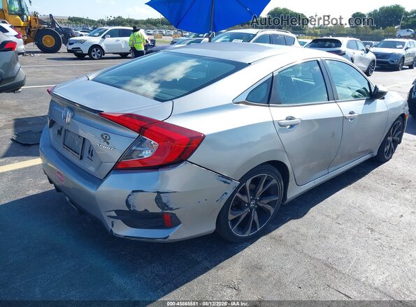 2HGFC2F80LH559298 2020 HONDA CIVIC Silver Trasero derecho