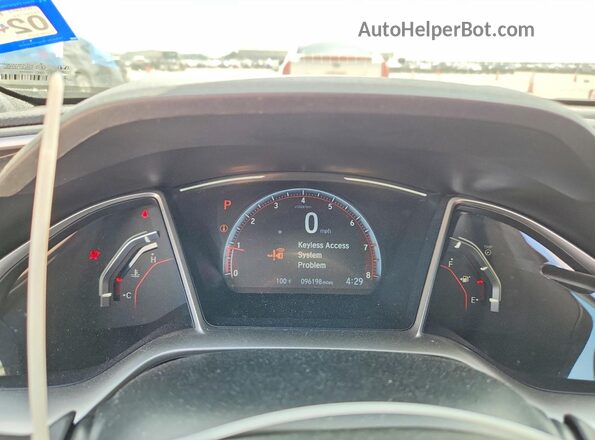 2HGFC2F80MH509308 2021 HONDA CIVIC Black Instrument cluster view