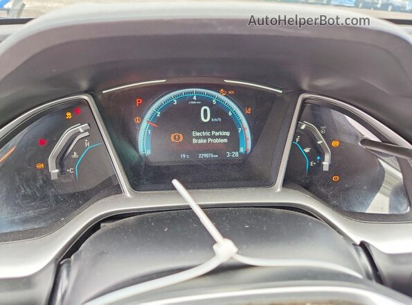2HGFC2F81HH024083 2017 HONDA CIVIC White Вид щитка приладів