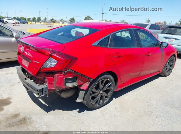 2HGFC2F81KH508665 2019 HONDA CIVIC Red უკანა მარჯვენა
