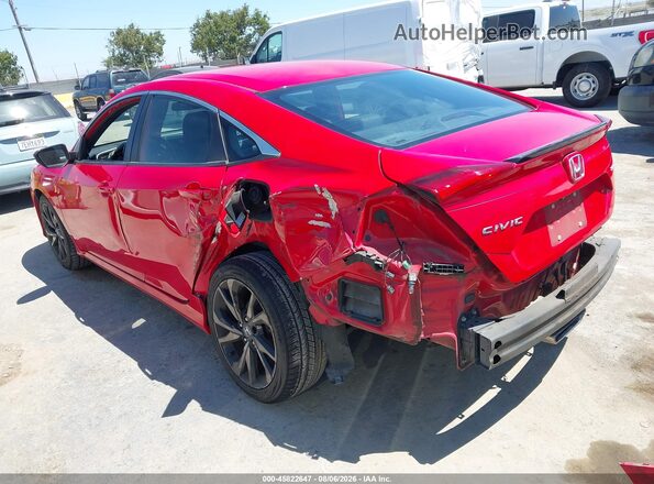2HGFC2F81KH508665 2019 HONDA CIVIC Red უკანა მარცხენა
