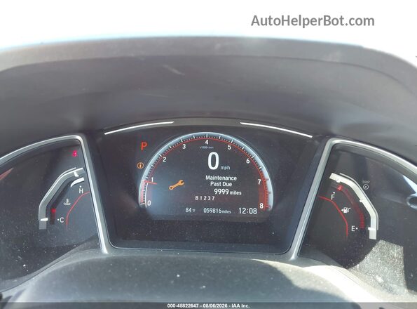 2HGFC2F81KH508665 2019 HONDA CIVIC Red უკანა სავარძლების ხედი