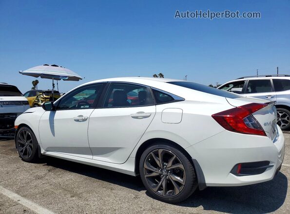 2HGFC2F81KH517527 2019 HONDA CIVIC Белый Задняя левая четверть