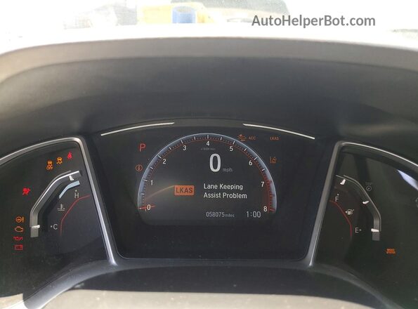 2HGFC2F81KH517527 2019 HONDA CIVIC Белый Вид щитка приборов