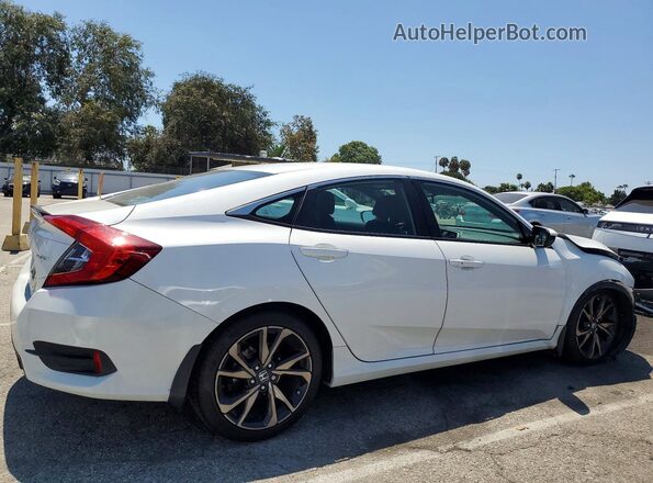 2HGFC2F81KH517527 2019 HONDA CIVIC Белый Задняя правая четверть