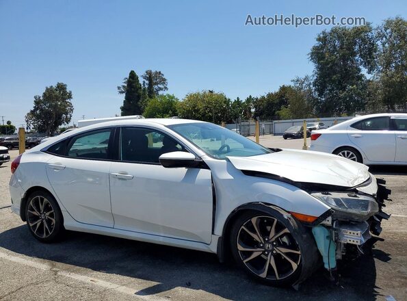 2HGFC2F81KH517527 2019 HONDA CIVIC Белый Передняя правая четверть