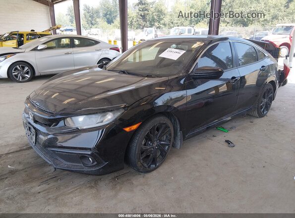 2HGFC2F81KH519942 2019 HONDA CIVIC Black Front left