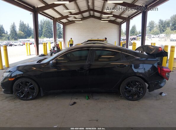 2HGFC2F81KH519942 2019 HONDA CIVIC Black Rear interior view