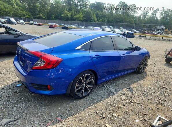 2HGFC2F81KH538216 2019 HONDA CIVIC Blue Trasero derecho