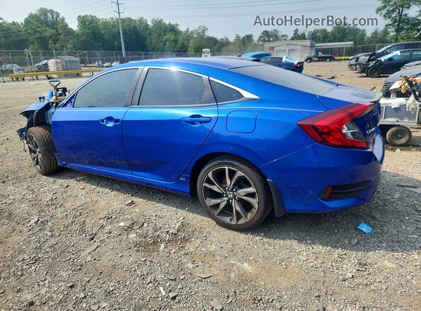 2HGFC2F81KH538216 2019 HONDA CIVIC Blue Trasero izquierdo
