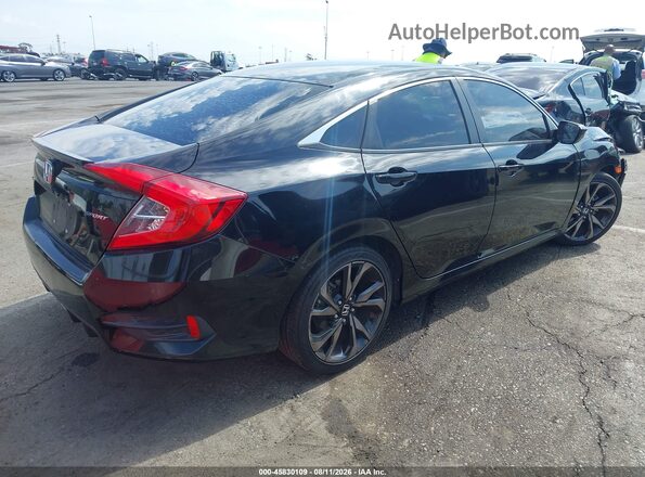 2HGFC2F81KH557459 2019 HONDA CIVIC Black Tył prawy