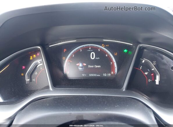 2HGFC2F81KH557459 2019 HONDA CIVIC Black Widok tylnych siedzeń