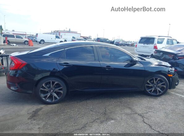 2HGFC2F81KH557459 2019 HONDA CIVIC Black Widok wnętrza z tyłu