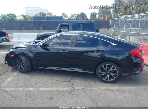 2HGFC2F81KH557459 2019 HONDA CIVIC Black Widok wnętrza 360 stopni