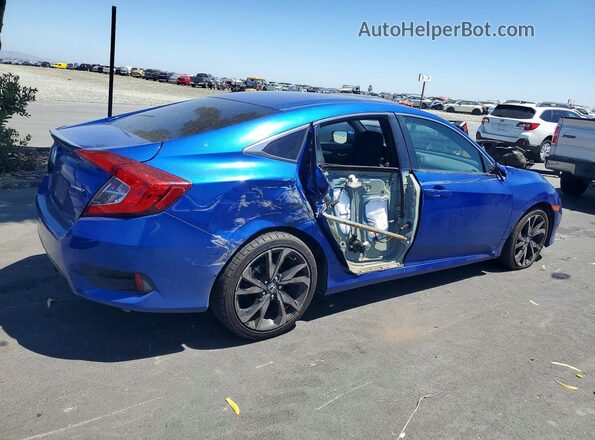 2HGFC2F81KH586265 2019 HONDA CIVIC Blue უკანა მარჯვენა