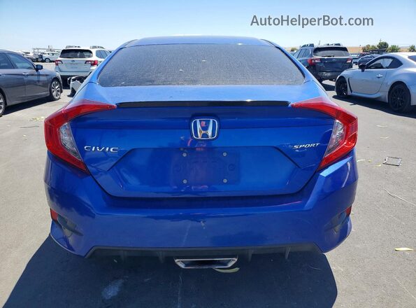 2HGFC2F81KH586265 2019 HONDA CIVIC Blue უკანა ხედი
