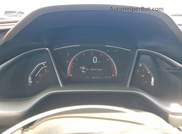 2HGFC2F81KH586265 2019 HONDA CIVIC Blue ხელსაწყოთა პანელის ხედი