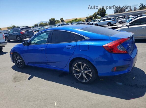 2HGFC2F81KH586265 2019 HONDA CIVIC Blue უკანა მარცხენა