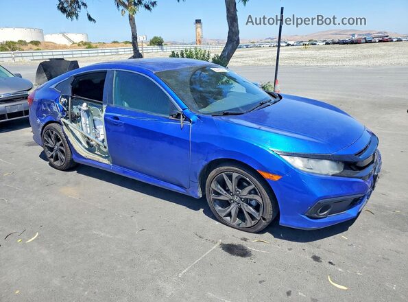 2HGFC2F81KH586265 2019 HONDA CIVIC Blue წინა მარჯვენა