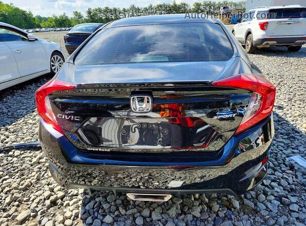 2HGFC2F81KH595094 2019 HONDA CIVIC Blue უკანა ხედი