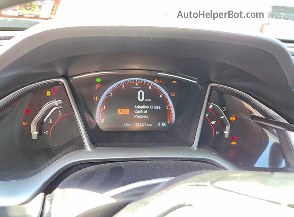 2HGFC2F81KH595094 2019 HONDA CIVIC Blue ხელსაწყოთა პანელის ხედი