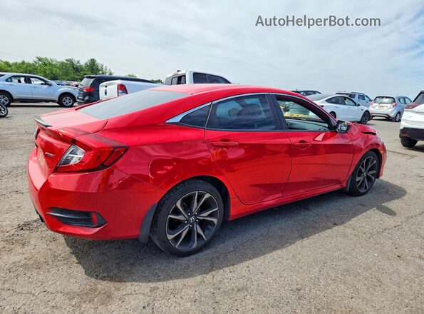 2HGFC2F81KH598500 2019 HONDA CIVIC Red უკანა მარჯვენა