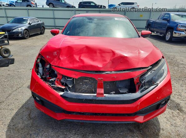 2HGFC2F81KH598500 2019 HONDA CIVIC Red წინა ხედი