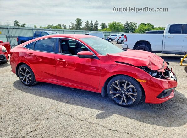 2HGFC2F81KH598500 2019 HONDA CIVIC Red წინა მარჯვენა
