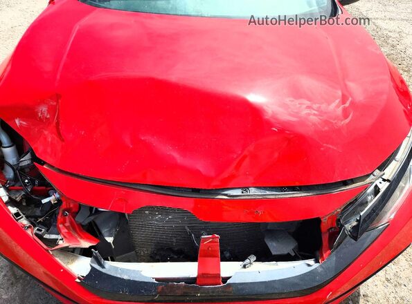 2HGFC2F81KH598500 2019 HONDA CIVIC Red უკანა სალონის ხედი