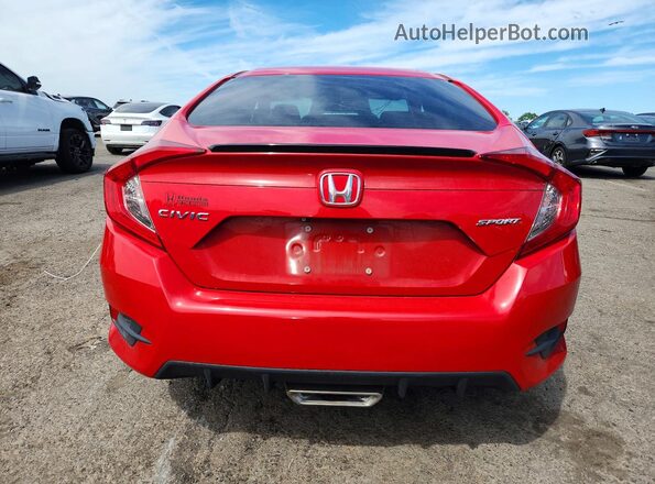 2HGFC2F81KH598500 2019 HONDA CIVIC Red უკანა ხედი