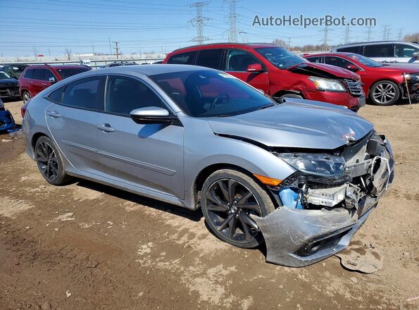 2HGFC2F81LH546138 2020 HONDA CIVIC Silver Передня права чверть