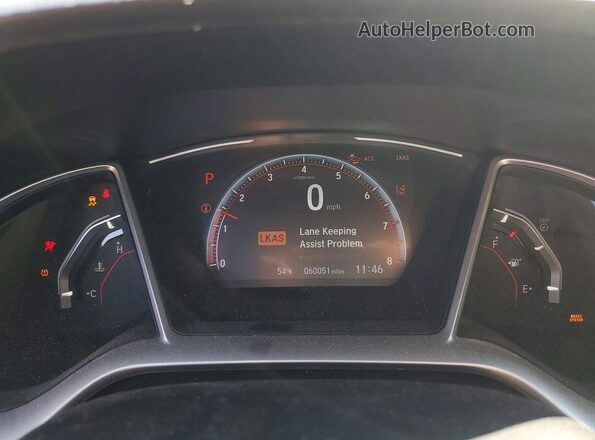 2HGFC2F81LH546138 2020 HONDA CIVIC Silver Вид щитка приладів