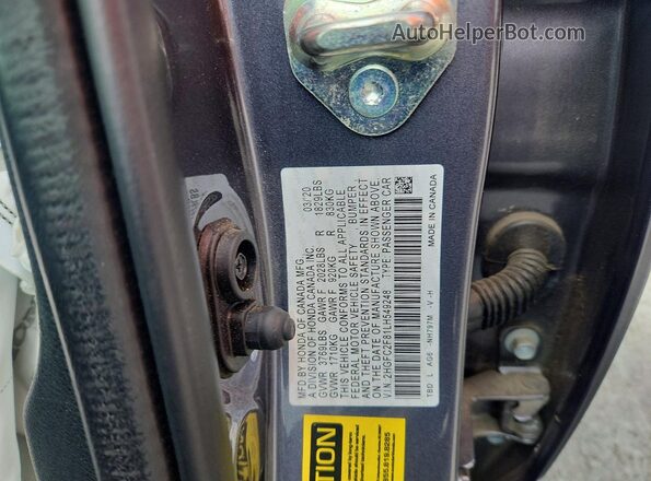 2HGFC2F81LH549248 2020 HONDA CIVIC Gray Engine compartment view