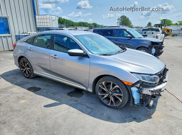 2HGFC2F81LH581293 2020 HONDA CIVIC Серебряный Передняя правая четверть