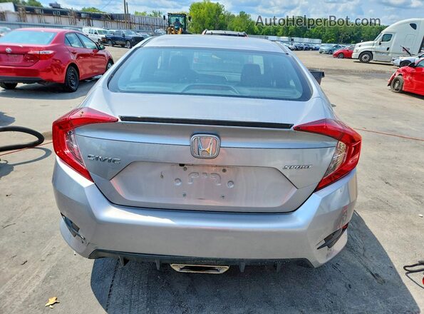 2HGFC2F81LH581293 2020 HONDA CIVIC Серебряный Вид сзади