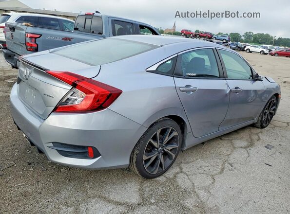 2HGFC2F81LH589992 2020 HONDA CIVIC Silver უკანა მარჯვენა