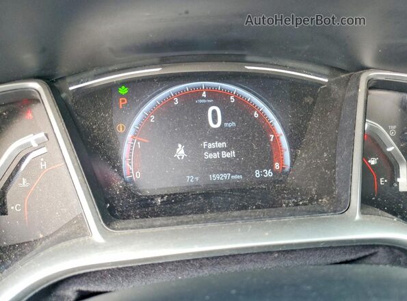 2HGFC2F81LH589992 2020 HONDA CIVIC Silver ხელსაწყოთა პანელის ხედი
