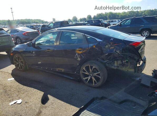 2HGFC2F81MH508135 2021 HONDA CIVIC Black Rear left
