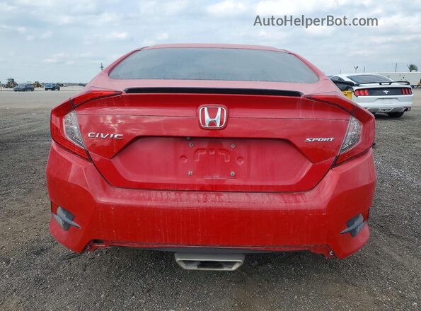 2HGFC2F81MH545900 2021 HONDA CIVIC Red Vista trasera
