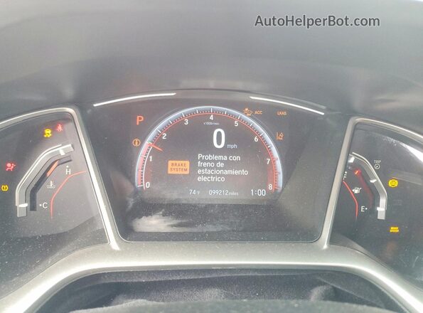2HGFC2F81MH545900 2021 HONDA CIVIC Red Vista del cuadro de instrumentos