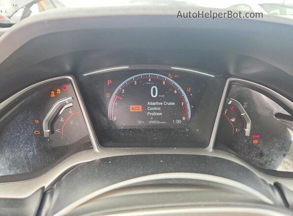 2HGFC2F81MH548232 2021 HONDA CIVIC Charcoal ხელსაწყოთა პანელის ხედი