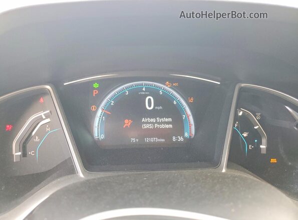 2HGFC2F82GH500582 2016 HONDA CIVIC Black Widok zestawu wskaźników