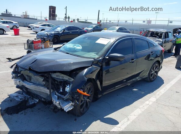 2HGFC2F82KH541125 2019 HONDA CIVIC Black Front left