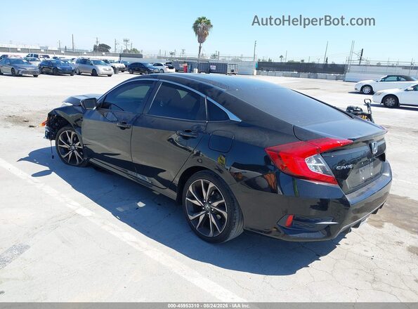 2HGFC2F82KH541125 2019 HONDA CIVIC Black Rear left