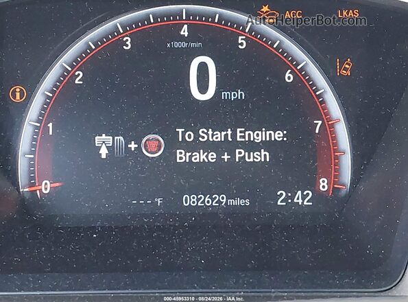 2HGFC2F82KH541125 2019 HONDA CIVIC Black 