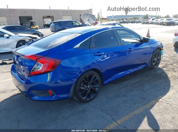 2HGFC2F82KH554991 2019 HONDA CIVIC Blue უკანა მარჯვენა
