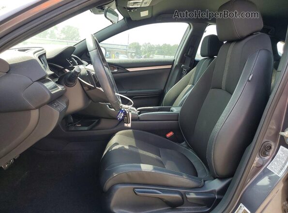 2HGFC2F82KH589501 2019 HONDA CIVIC Gray Вид салону спереду